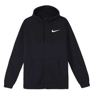 Men's Nike Collar Hoodie Zipper Jacket in Black (XL)